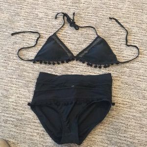 High waist black bikini. Please read description!